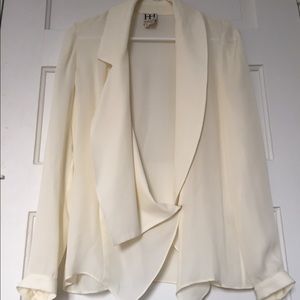 Haute Hippie Ivory Silk Blouse